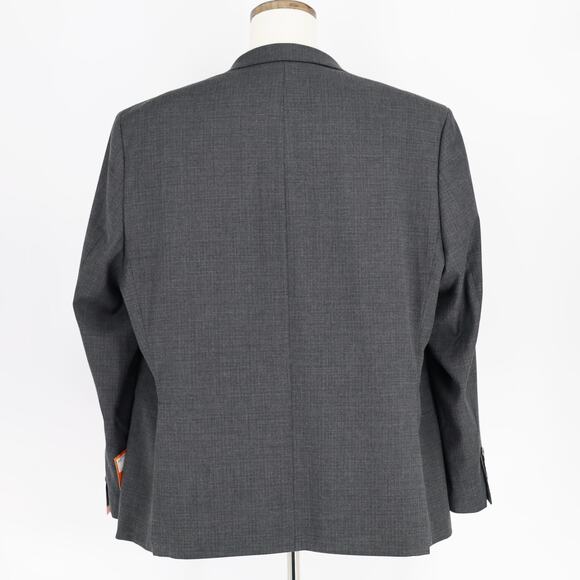 Tallia Men's Solid Grey Classic Slim-Fit Sport Coat Formal Suit Blazer Size 50R - Picture 7 of 9